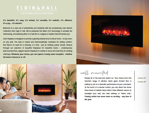 sample page from elgin and hall brochure