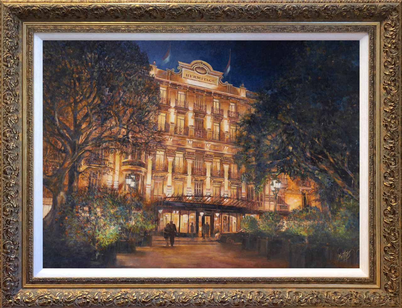 Painting of The Hermitage by Night