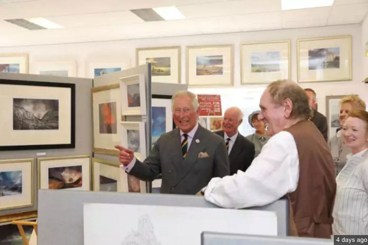 HRH The Prince of Wales at The Kirkharle gallery