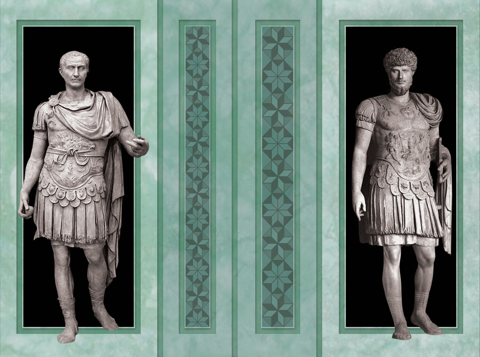 trompe-l’œil murals, tiling effects and friezes produced for the three museum restrooms